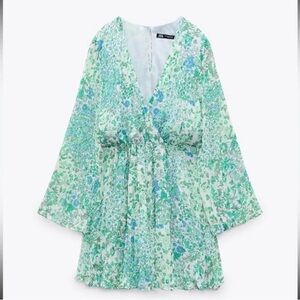 ZARA floral long sleeve romper